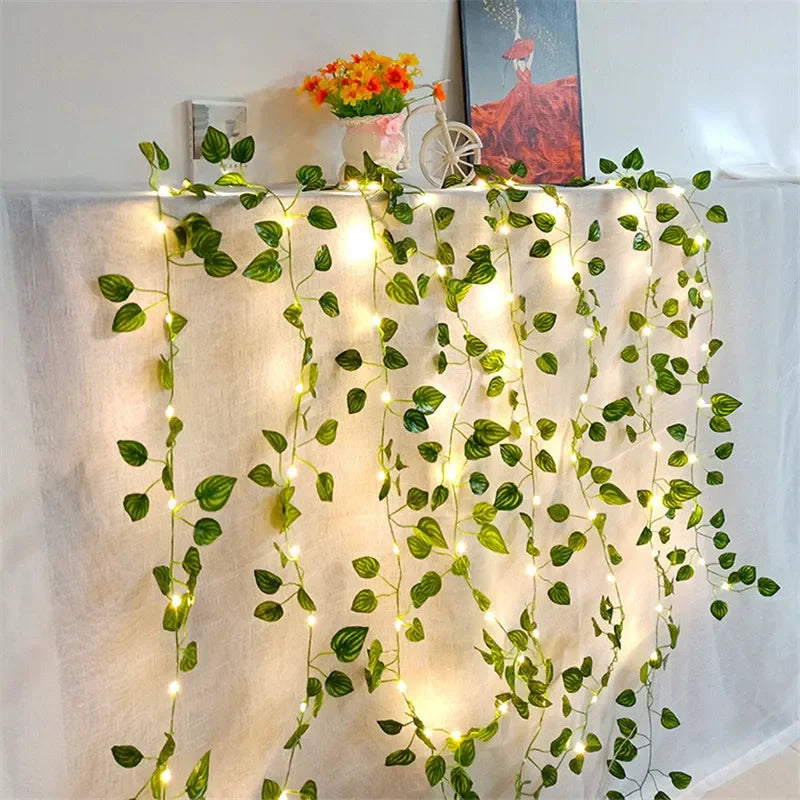 Green Leaf Vine Fairy String Lights