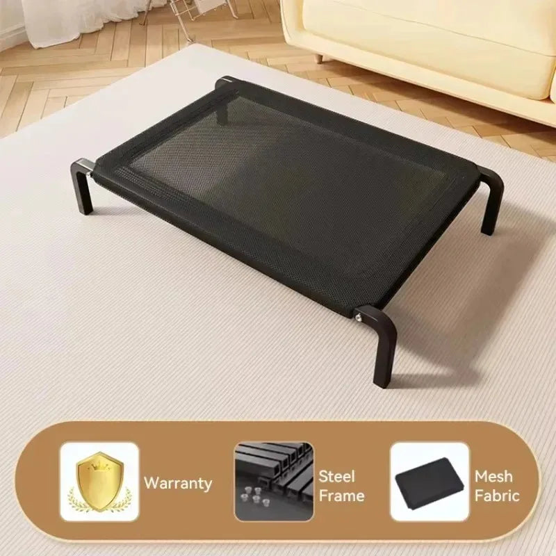 Foldable Elevated Dog Bed – All-Season Camp Cot with Canopy, All Sizes