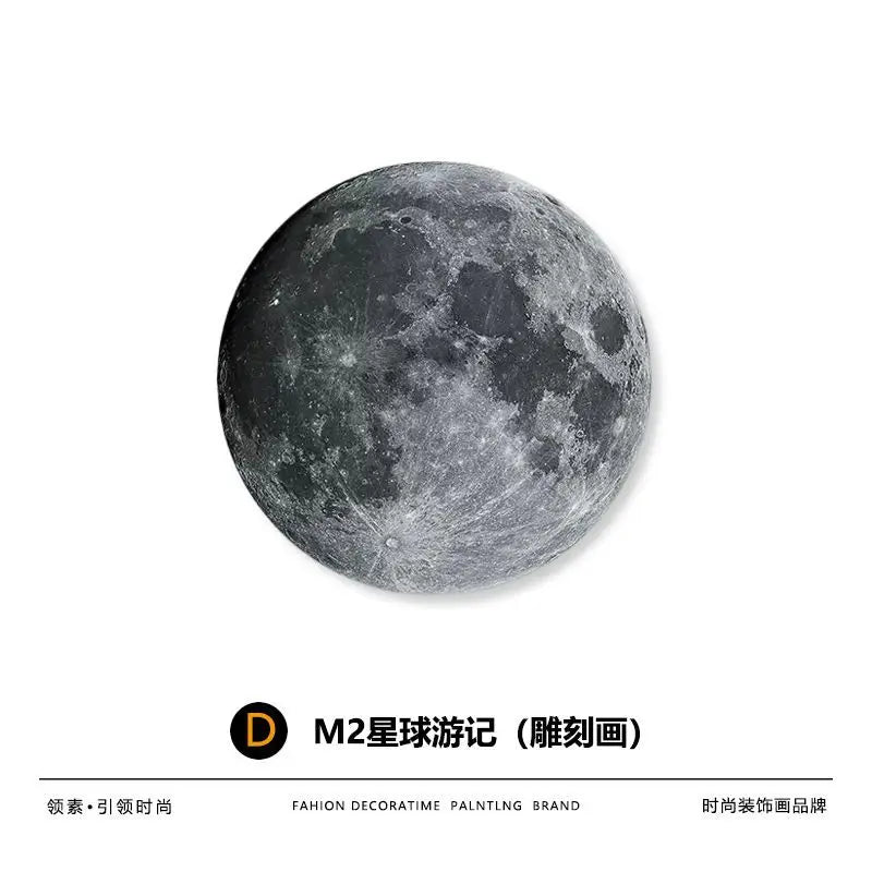 Moon Lamp Wall Art with Tree Silhouette