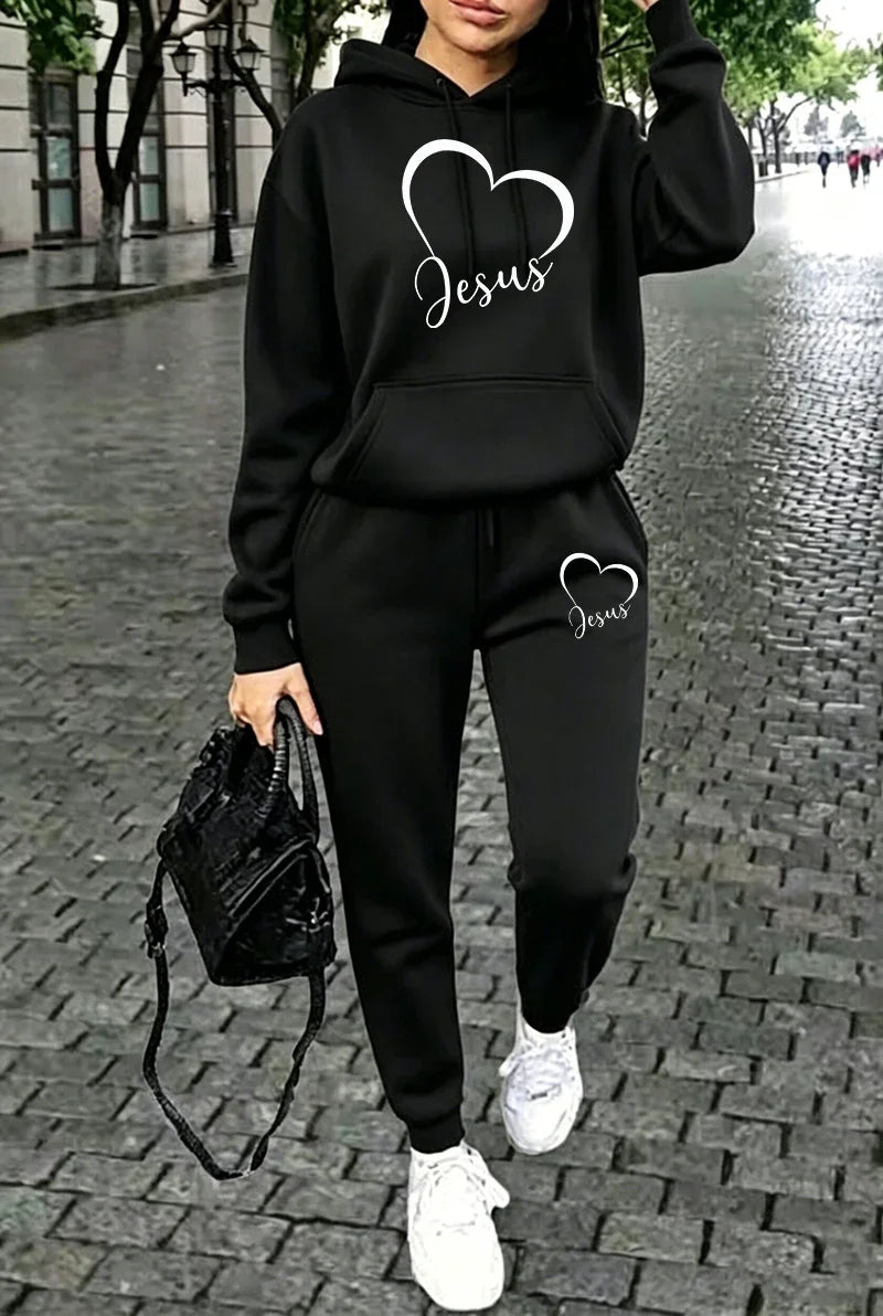 Women's Casual Hoodie & Jogger Set