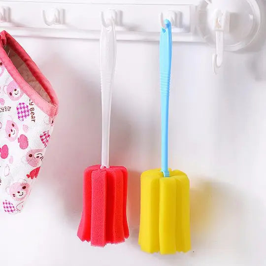 2-Pack Bottle & Glass Cleaning Sponge Brush