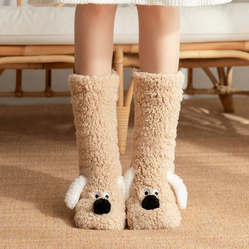 Cute Socks Adults Sleeping Socks Winter Snow Home Maternity Sock Leg Warmer Carpet Socks Slippers Funny Floor Socks
