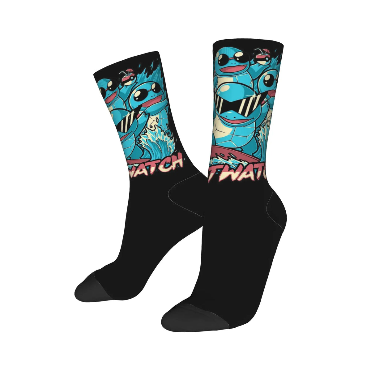 P-Pokemons Snorlax Socks Men Women Polyester Funny Happy  Socks Novelty Spring Summer Autumn Winter Middle Tube Stockings Gift