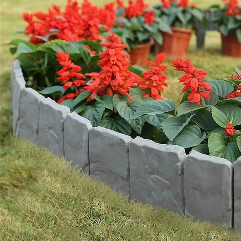 Faux Stone Garden Edging Fence