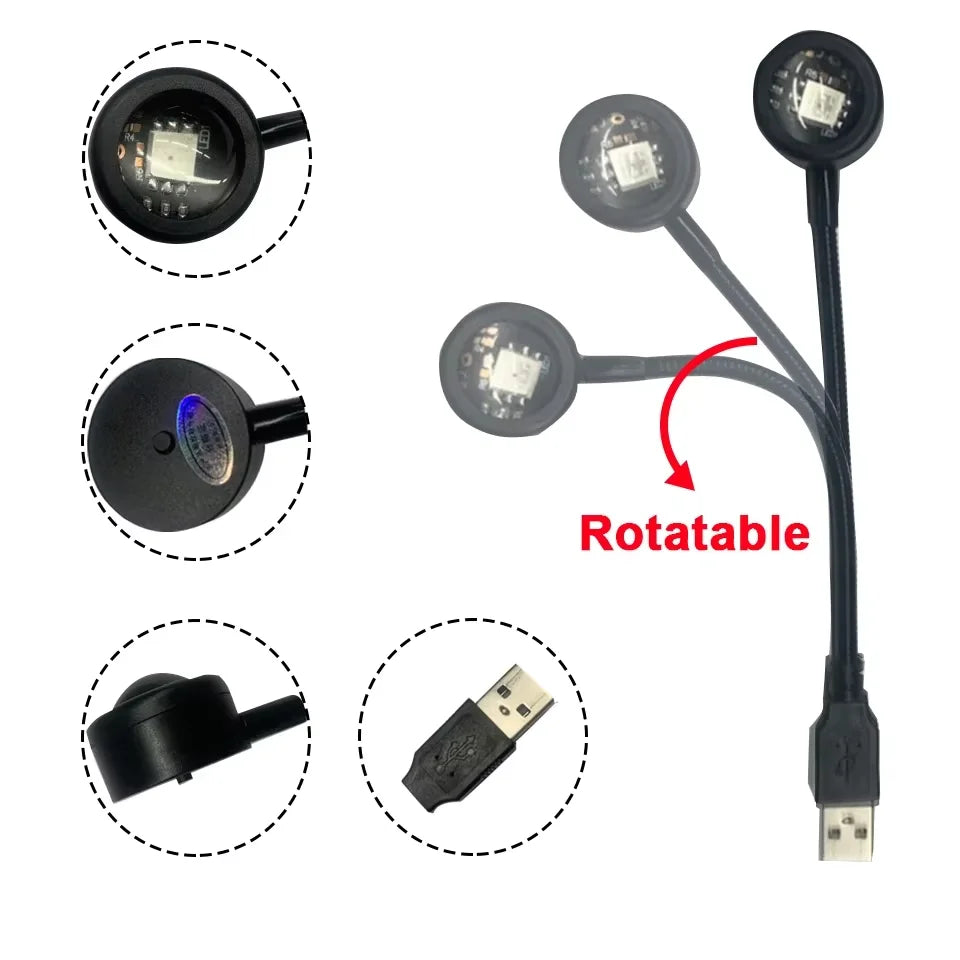 LED Sunset Projection Lamp – USB Mood Light with 14 Modes, 360° Rotation, Bedroom & Living Room Decor