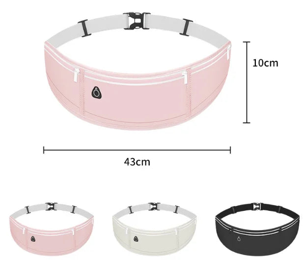 HTMCK Unisex Waist Bag Outdoor Sports Fanny Pack, Portable Mobile Phone Pouch for Running Gym Cycling Jogging