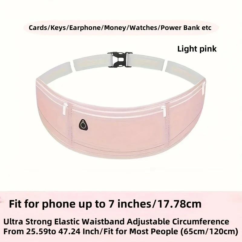 HTMCK Unisex Waist Bag Outdoor Sports Fanny Pack, Portable Mobile Phone Pouch for Running Gym Cycling Jogging