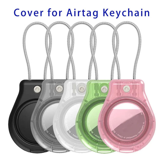 Waterproof Cover for Apple AirTag Keychain Holder with Wire Cable Anti-Lost Tracker Accessories for Luggage Backpack Airtag Case