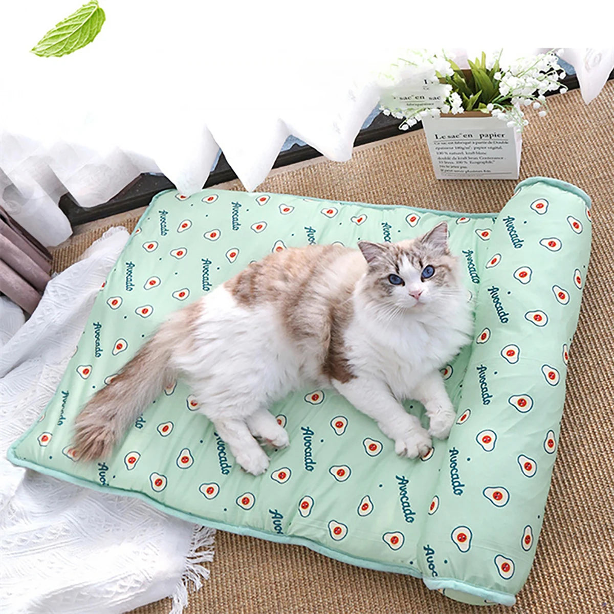 Summer Pet Cooling Mat – Breathable Ice Pad for Dogs & Cats, Washable, S/L