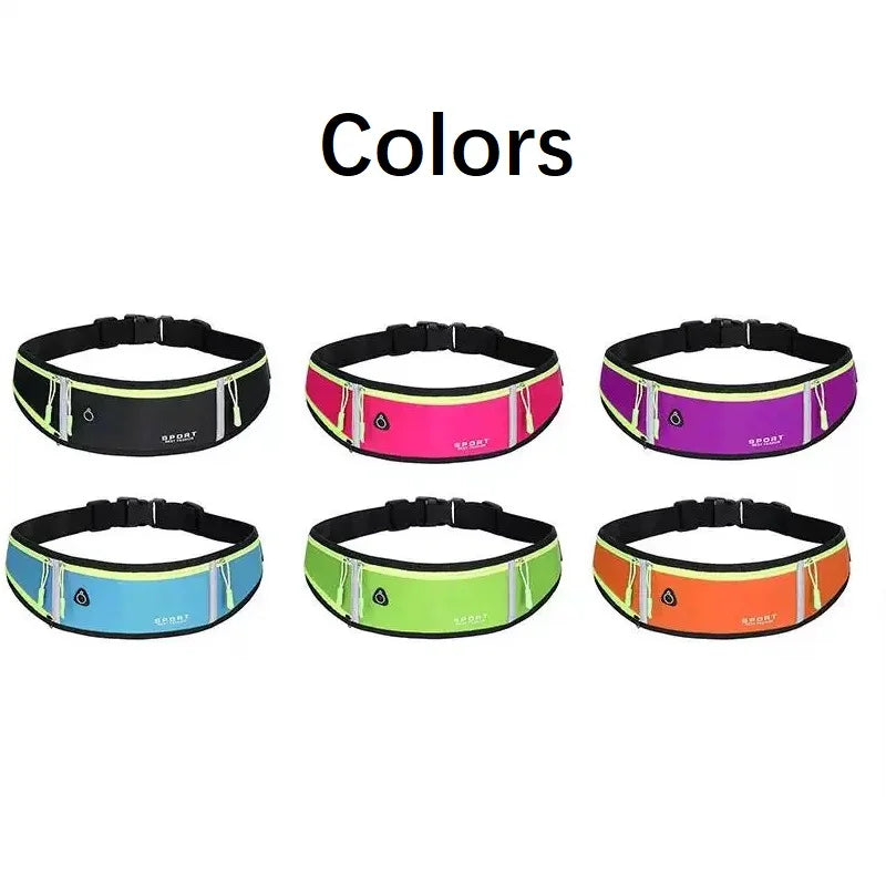 Running Waist Bag Sport Phone Bag Waterproof Reflective Comfortable Adjustable Wear Resistant Belt Bag for Women Men Cycling