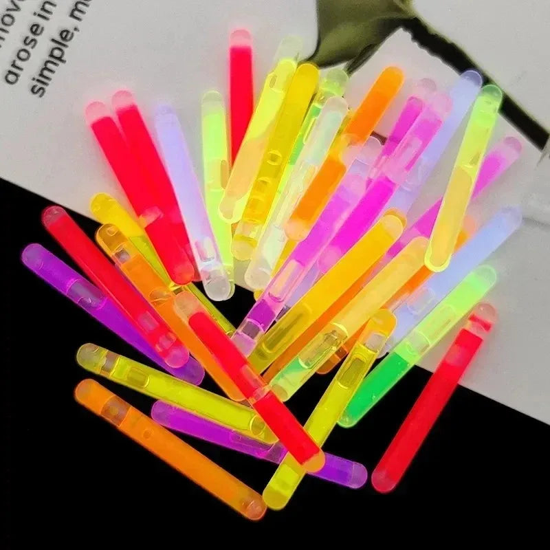 100/10PCS Glowing Sticks Fishing Float Rod Lights Chemical Fluorescence Sticks for Wedding Decoration Home Party Clubs Supplies