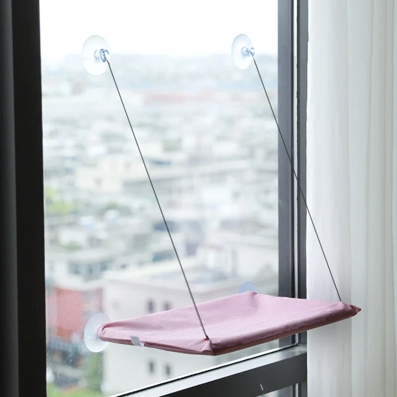 Cat Hammock Window Bed – Hanging Seat with Climbing Frame, Holds Up to 20kg