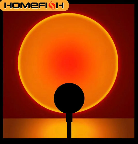 LED Sunset Projection Lamp – USB Mood Light with 14 Modes, 360° Rotation, Bedroom & Living Room Decor