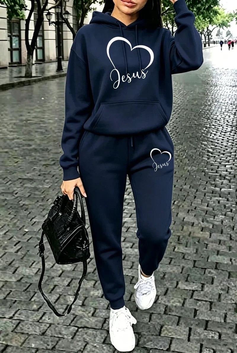 Women's Casual Hoodie & Jogger Set