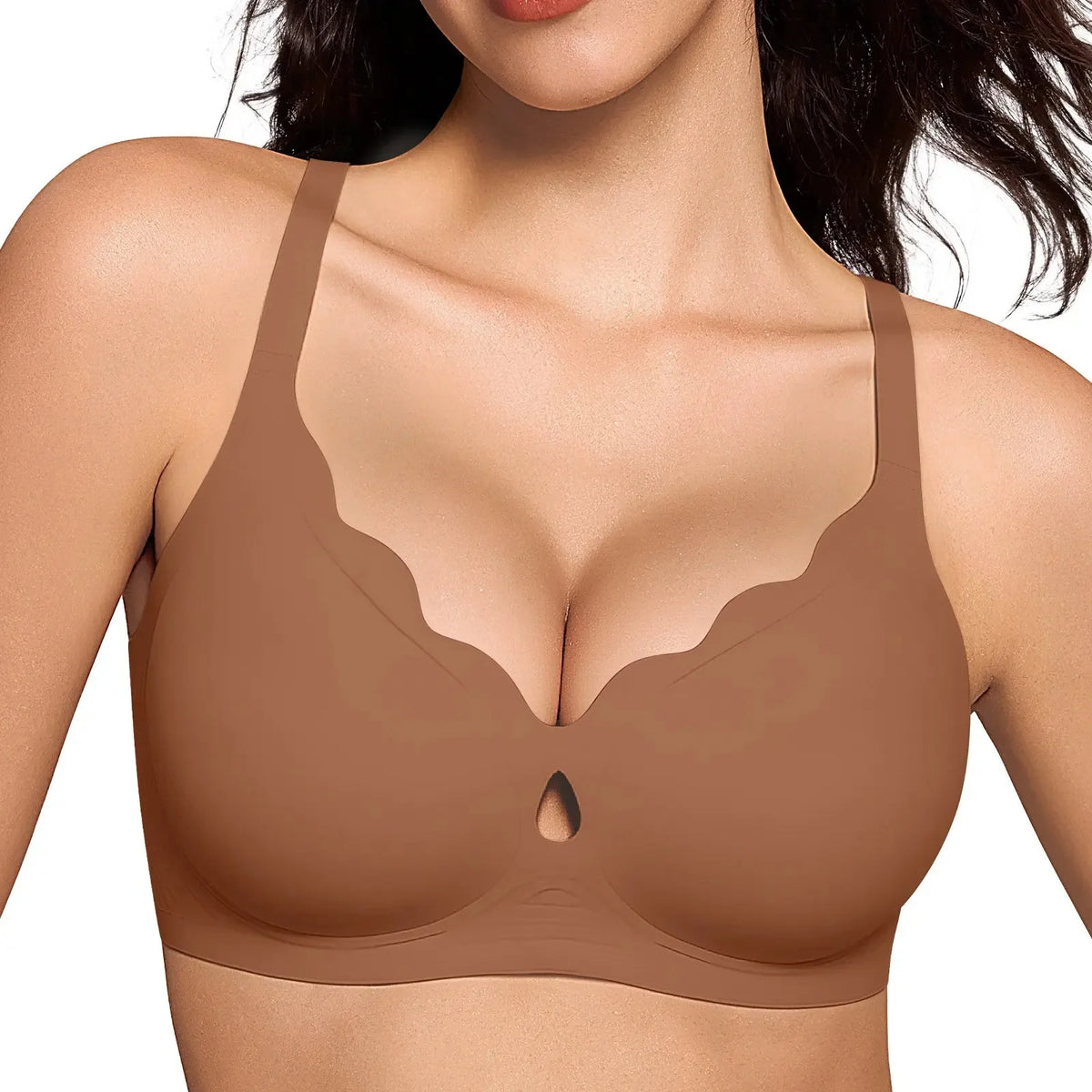 Wireless Bras for Women Wave Push Up No Underwire Bralettes Seamless Full Coverage Support Lift Everyday Bra