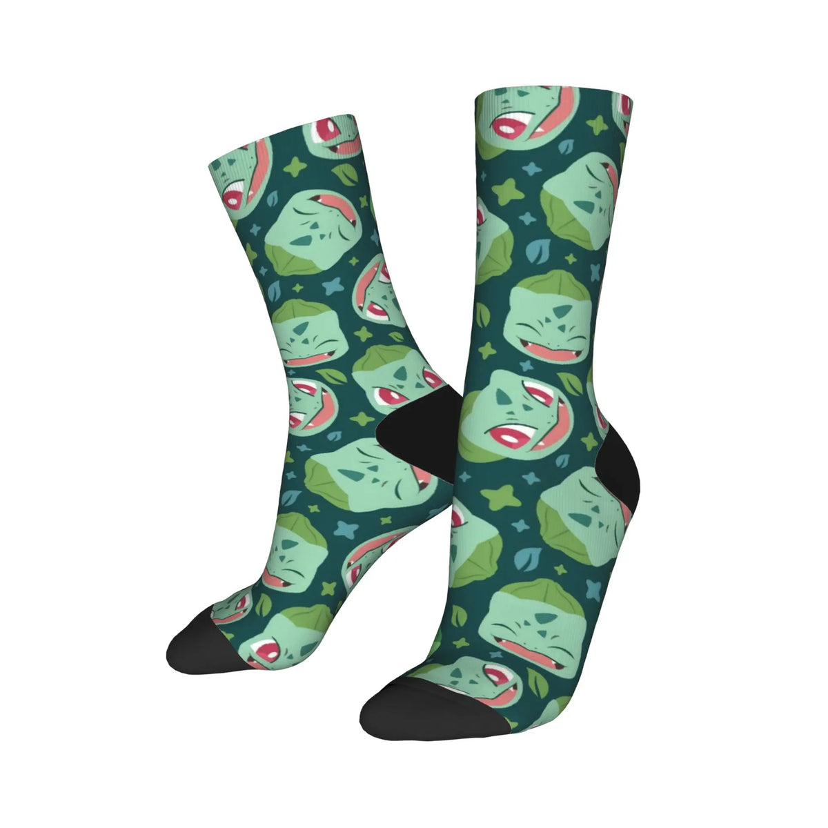 P-Pokemons Snorlax Socks Men Women Polyester Funny Happy  Socks Novelty Spring Summer Autumn Winter Middle Tube Stockings Gift