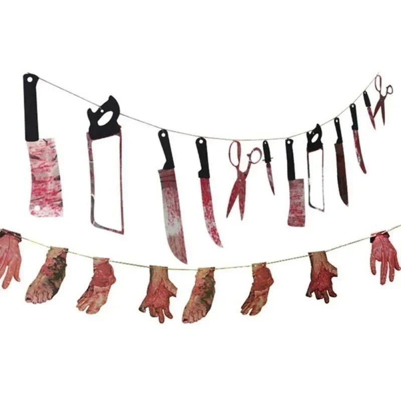 Bloody Weapons Halloween Garland