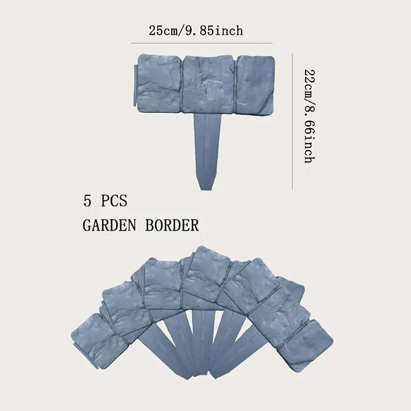 Faux Stone Garden Edging Fence