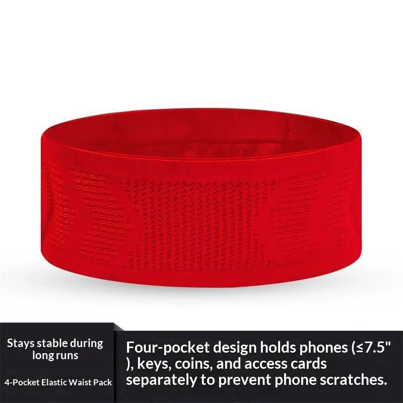 High Elastic Running Waist Pack Multifunctional Phone Pocket Outdoor Sports Fitness Waist Belt Breathable Portable Fanny Pack