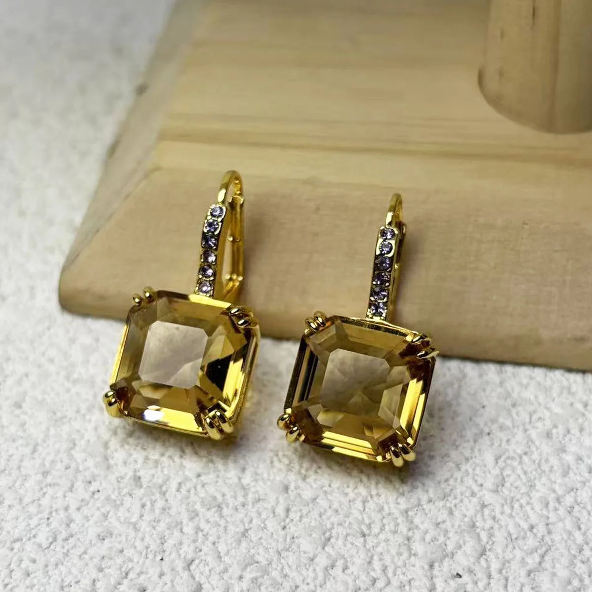 2026 New Fine Jewelry Set for Women Gold Geometric Zircon Crystal Necklace Bracelet Earrings Romantic Gift