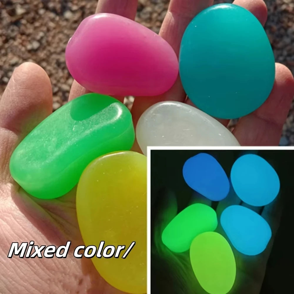 Glow-in-the-Dark Garden Pebbles (20 Pack)
