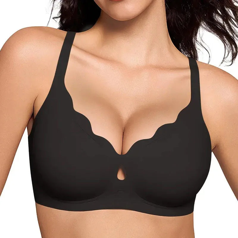 Wireless Bras for Women Wave Push Up No Underwire Bralettes Seamless Full Coverage Support Lift Everyday Bra
