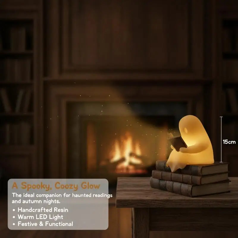 Cute Ghost Reading Book Lamp