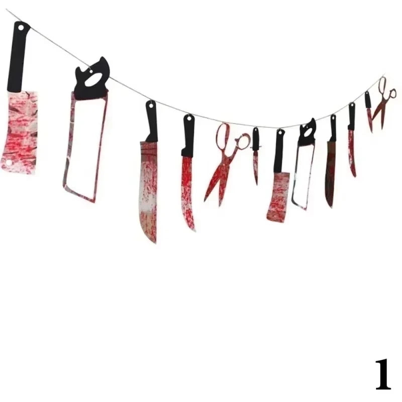 Bloody Weapons Halloween Garland
