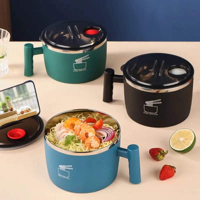 Stainless Steel Noodle Bowl with Lid