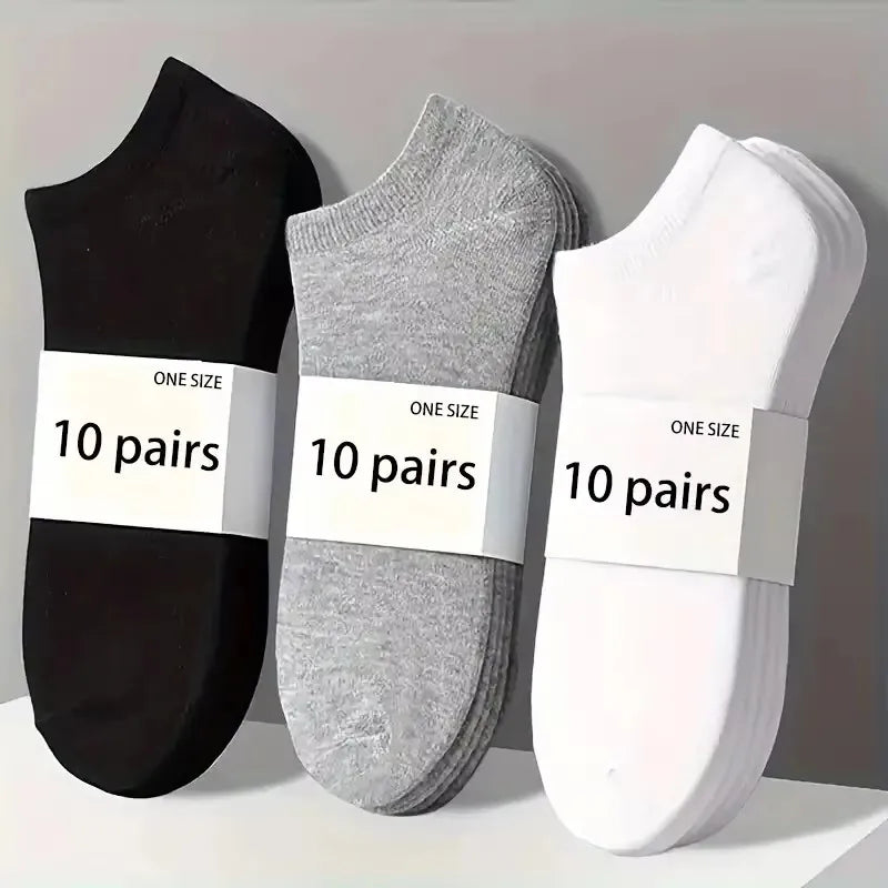 5/10-Pack Unisex Comfort-Fit Ankle Socks for All, Breathable & Lightweight - Ideal for Sports & Daily Wear