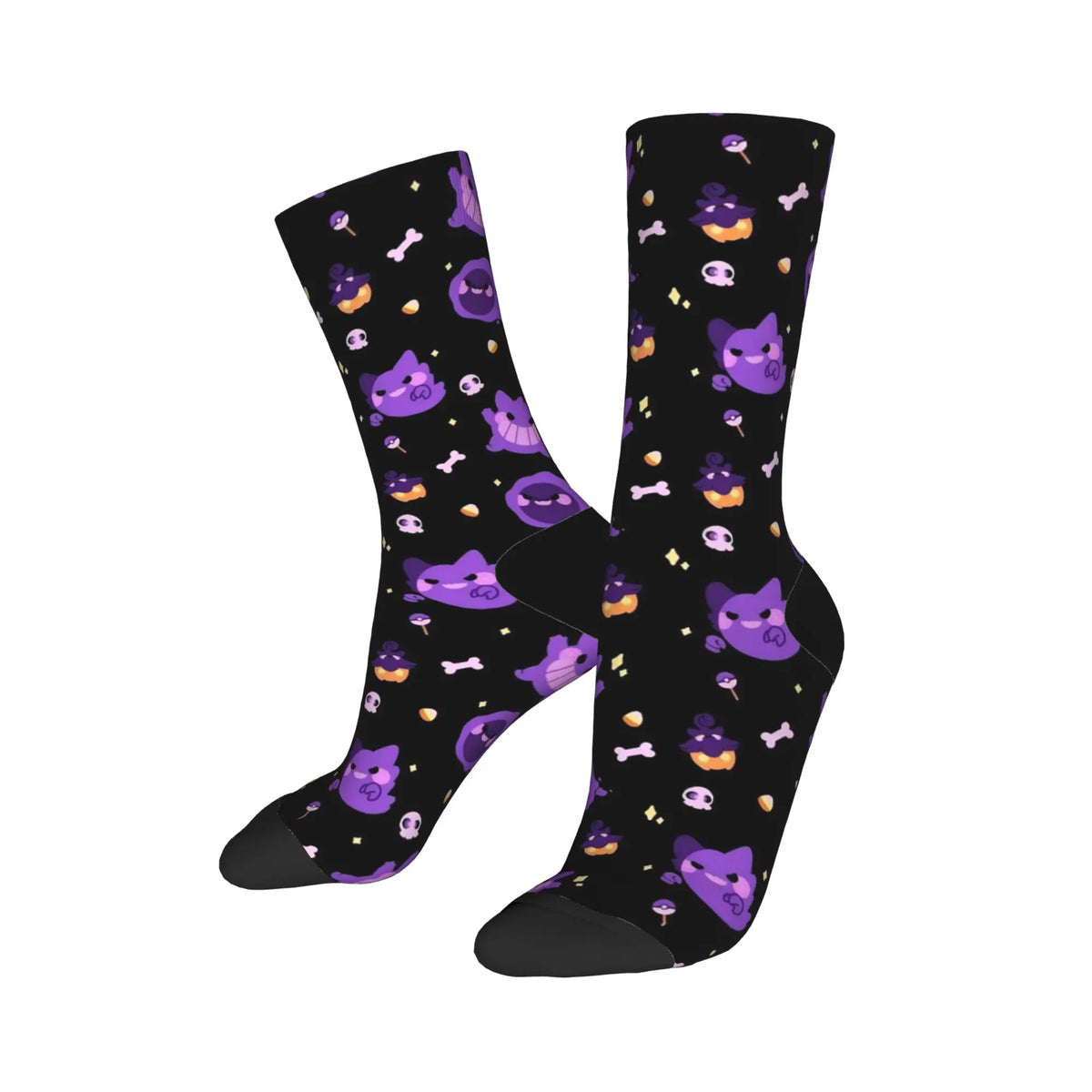 P-Pokemons Snorlax Socks Men Women Polyester Funny Happy  Socks Novelty Spring Summer Autumn Winter Middle Tube Stockings Gift