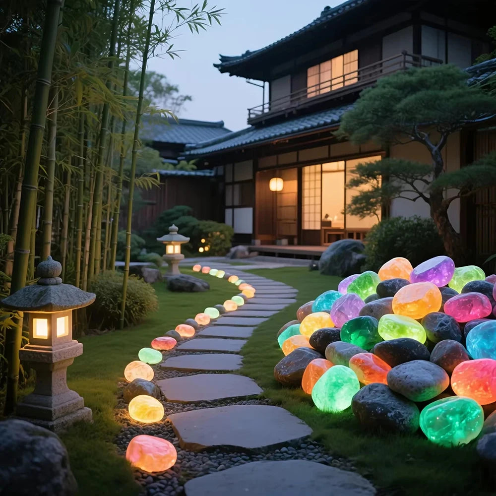 Glow-in-the-Dark Garden Pebbles (20 Pack)