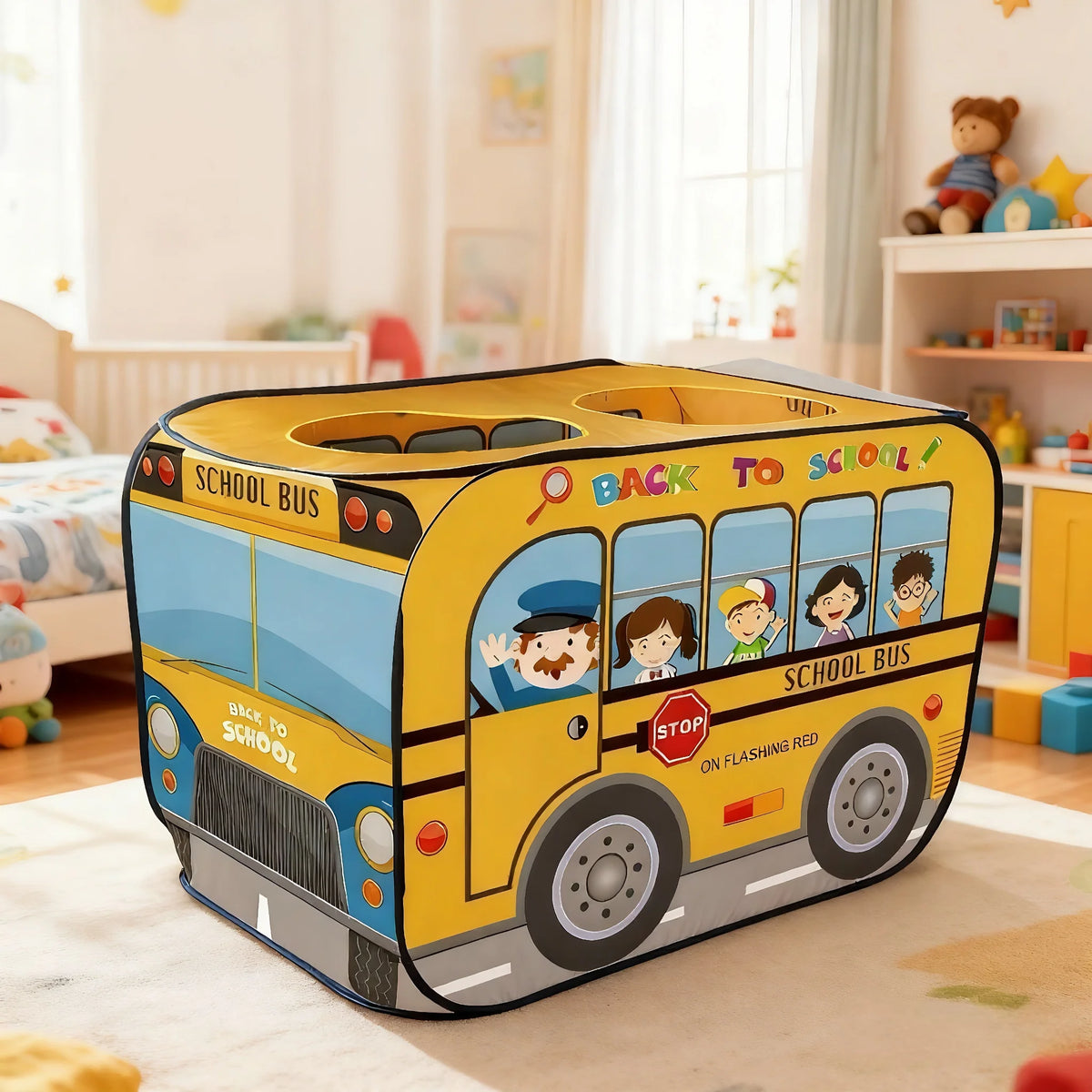 Foldable Car Design Kids Play Tent – Pop-Up Playhouse for Boys & Girls, Beach & Indoor Toy