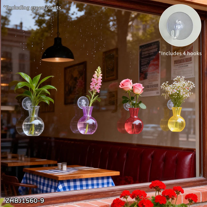 Half-Moon Wall-Mounted Glass Vase & Mini Fish Bowl