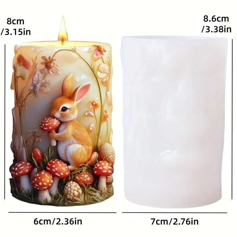 Jesus Horse Cylindrical Scented Candle Silicone Mold Wings Jesus Horse Galloped MoldS Jesus Angel Resin Plaster Mould
