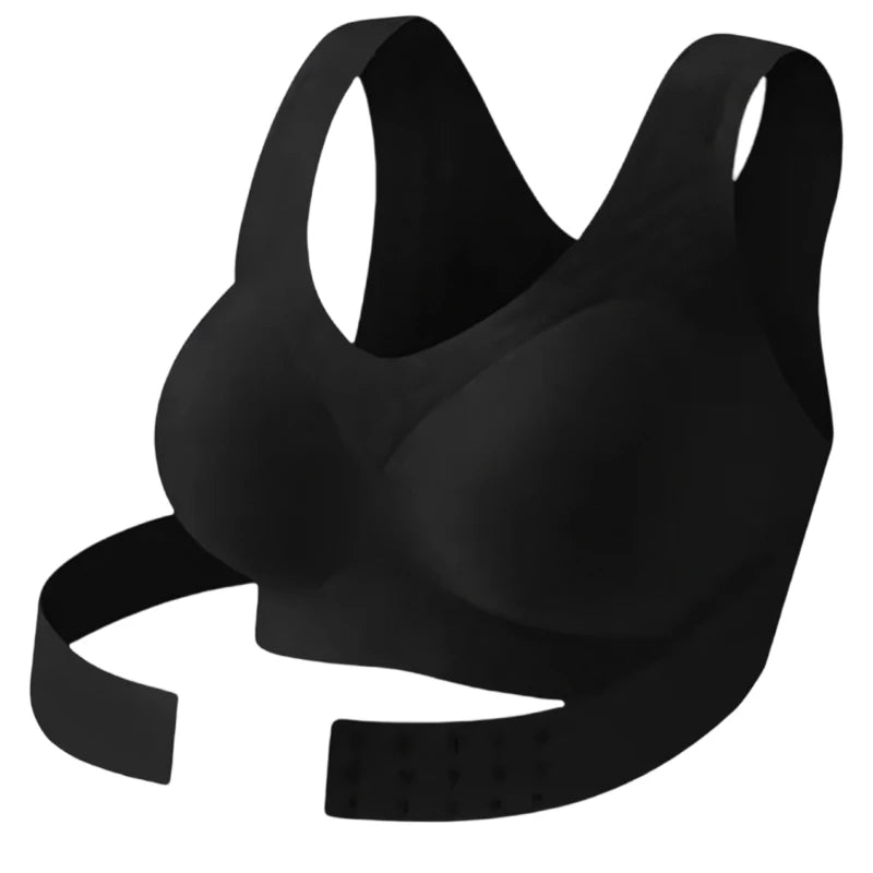 Women's Front Closure Postures Bra Full Coverage Back Support Everyday Wireless Comfortable Unpadded Cup