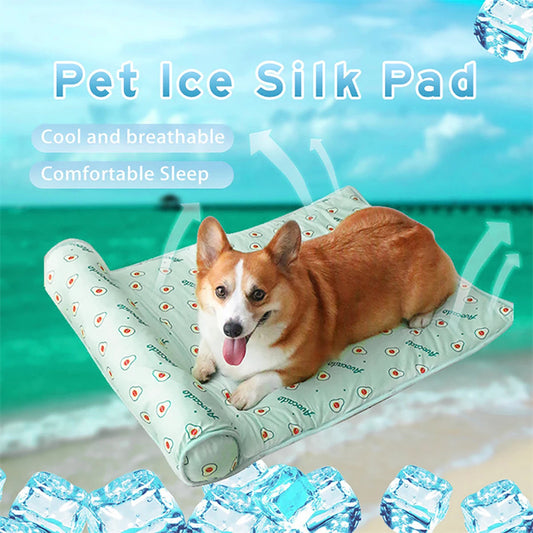 Summer Pet Cooling Mat – Breathable Ice Pad for Dogs & Cats, Washable, S/L