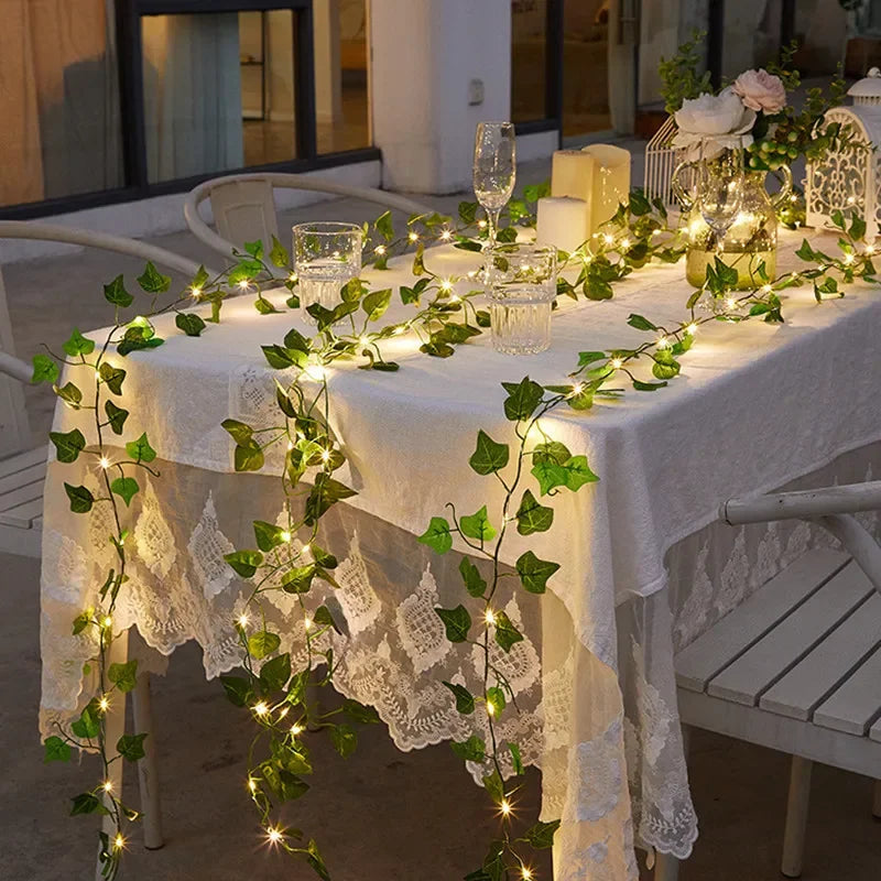 Green Leaf Vine Fairy String Lights