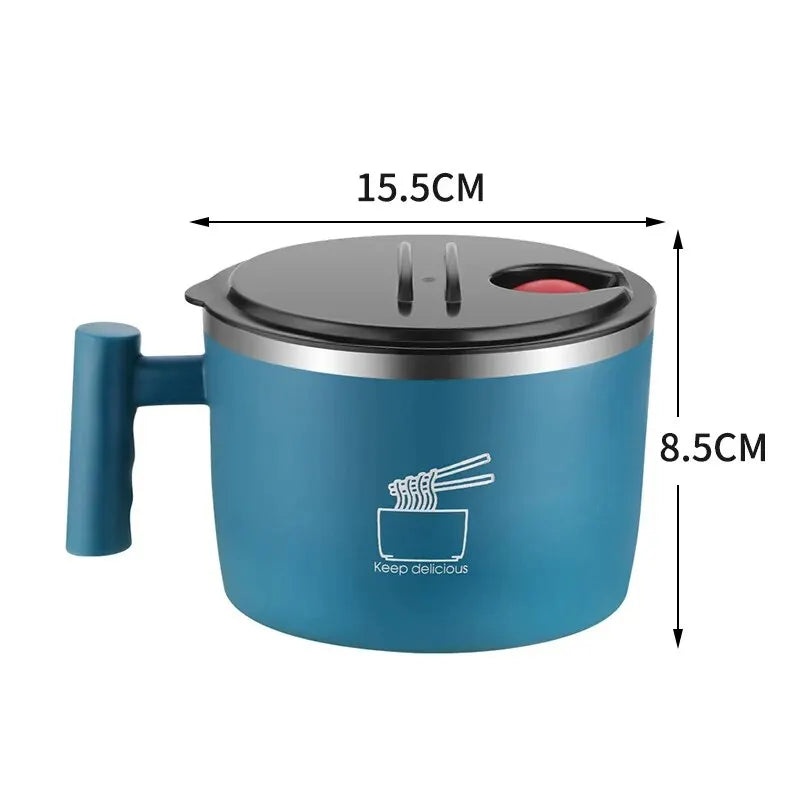 Stainless Steel Noodle Bowl with Lid
