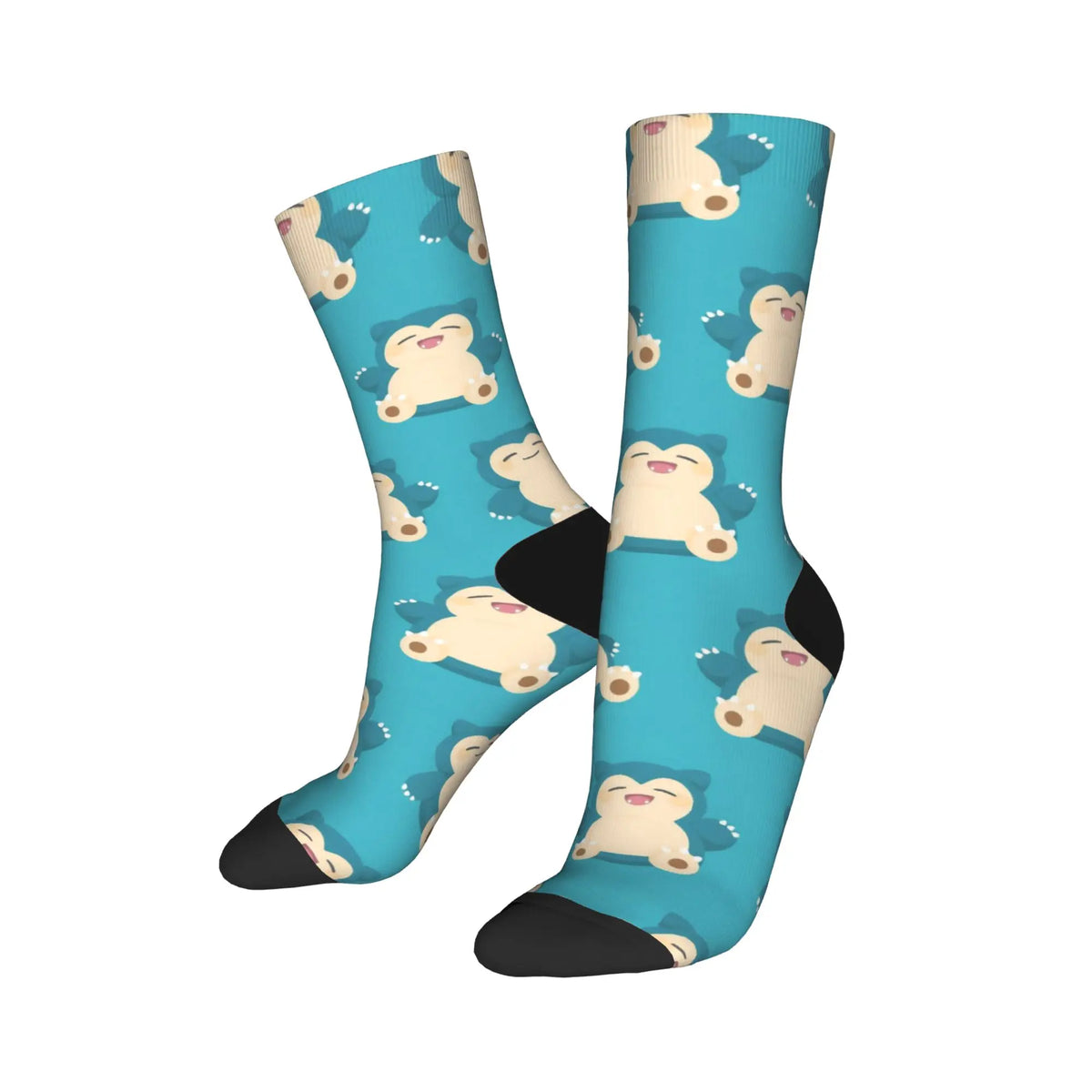 P-Pokemons Snorlax Socks Men Women Polyester Funny Happy  Socks Novelty Spring Summer Autumn Winter Middle Tube Stockings Gift