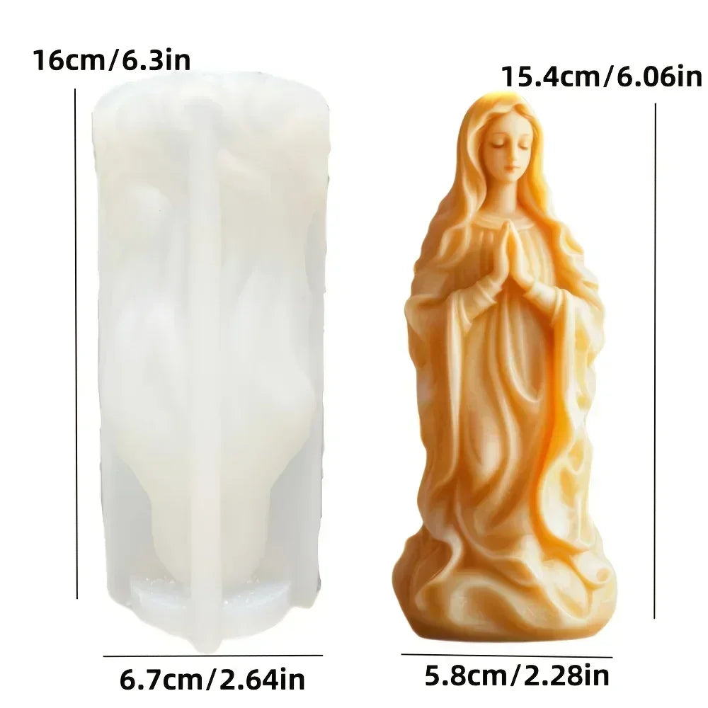 Jesus Horse Cylindrical Scented Candle Silicone Mold Wings Jesus Horse Galloped MoldS Jesus Angel Resin Plaster Mould