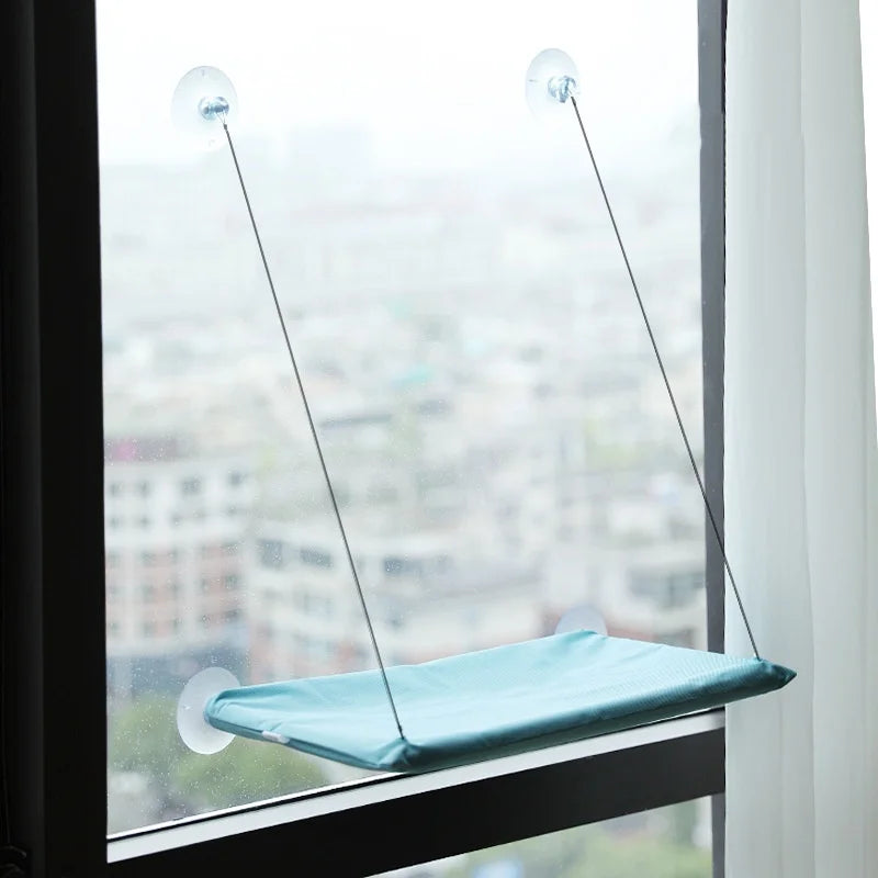 Cat Hammock Window Bed – Hanging Seat with Climbing Frame, Holds Up to 20kg
