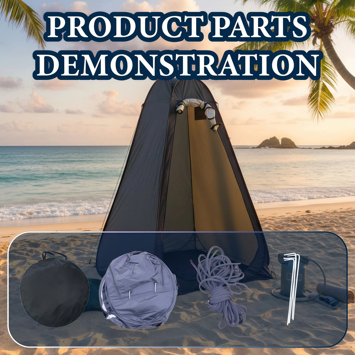 Pop-Up Privacy Tent – Portable Outdoor Shower, Camping Toilet & Rain Shelter with Storage Bag