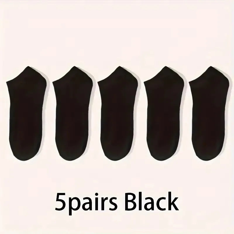 5/10-Pack Unisex Comfort-Fit Ankle Socks for All, Breathable & Lightweight - Ideal for Sports & Daily Wear
