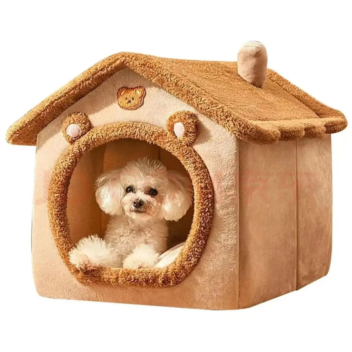 Indoor Pet Tent House – Soft Warm Dog & Cat Bed Kennel, Removable & Washable, S/M/L