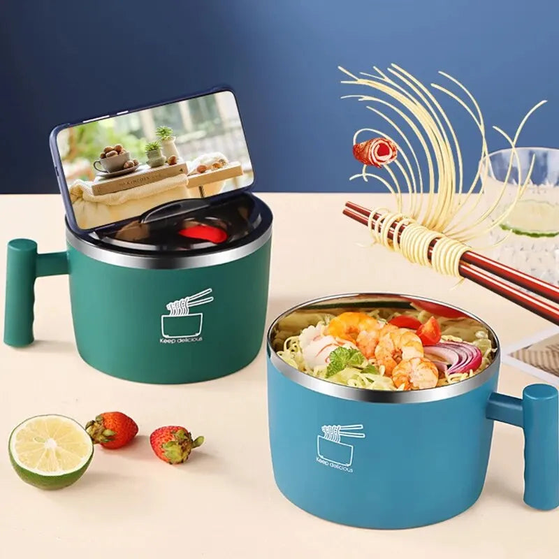 Stainless Steel Noodle Bowl with Lid