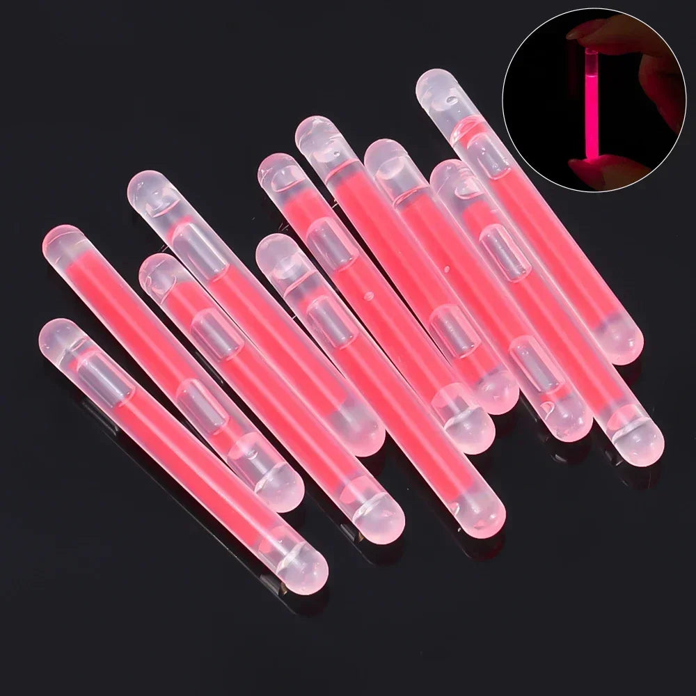 100/10PCS Glowing Sticks Fishing Float Rod Lights Chemical Fluorescence Sticks for Wedding Decoration Home Party Clubs Supplies