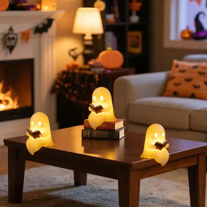 Cute Ghost Reading Book Lamp