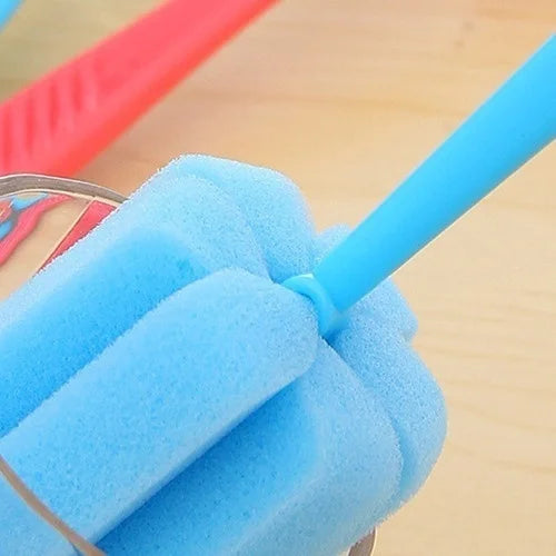 2-Pack Bottle & Glass Cleaning Sponge Brush