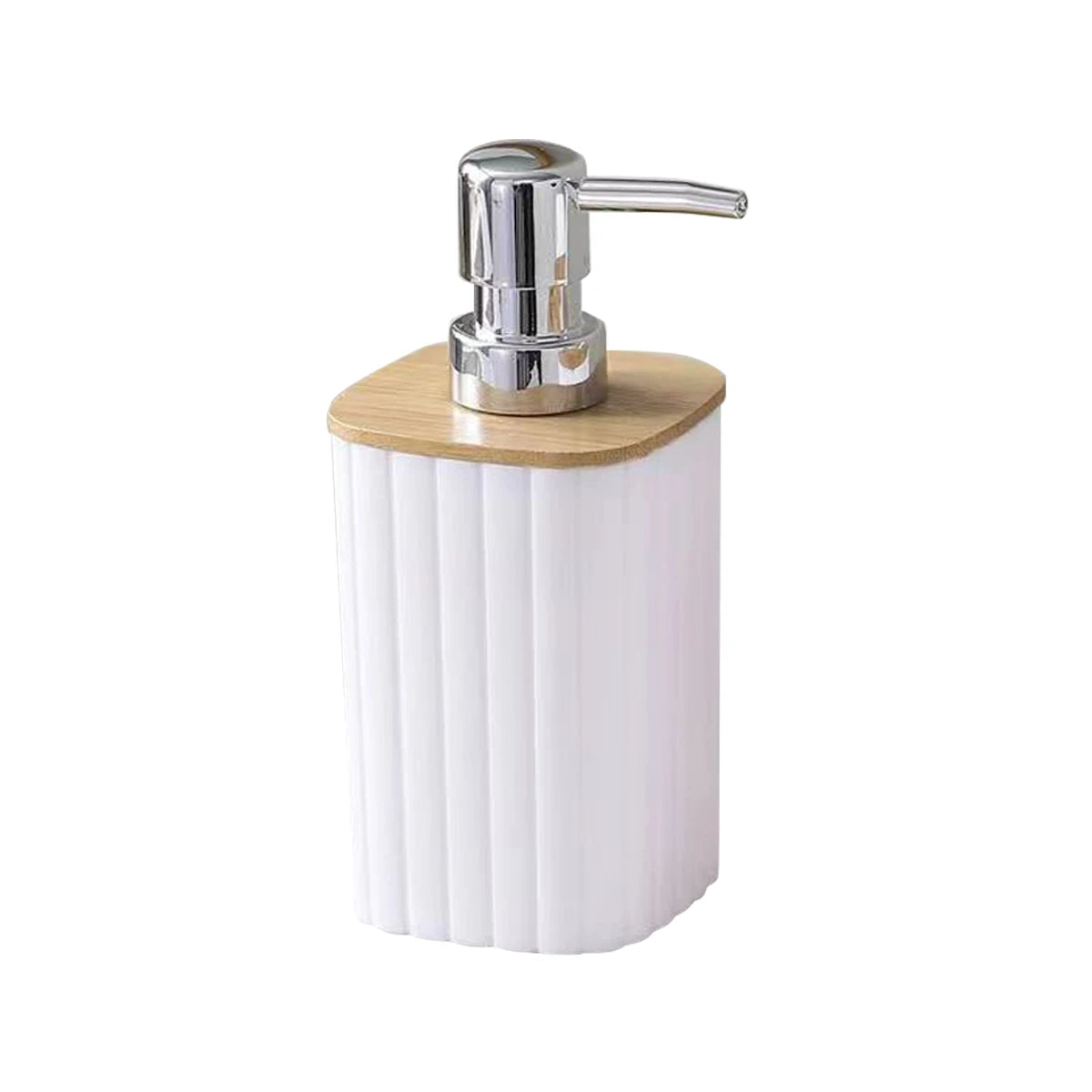 Bamboo Bathroom Soap Dispenser & Toothbrush Set